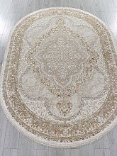 Пушистый круглый ковер ESSA 27226A BEIGE / BEIGE Овал