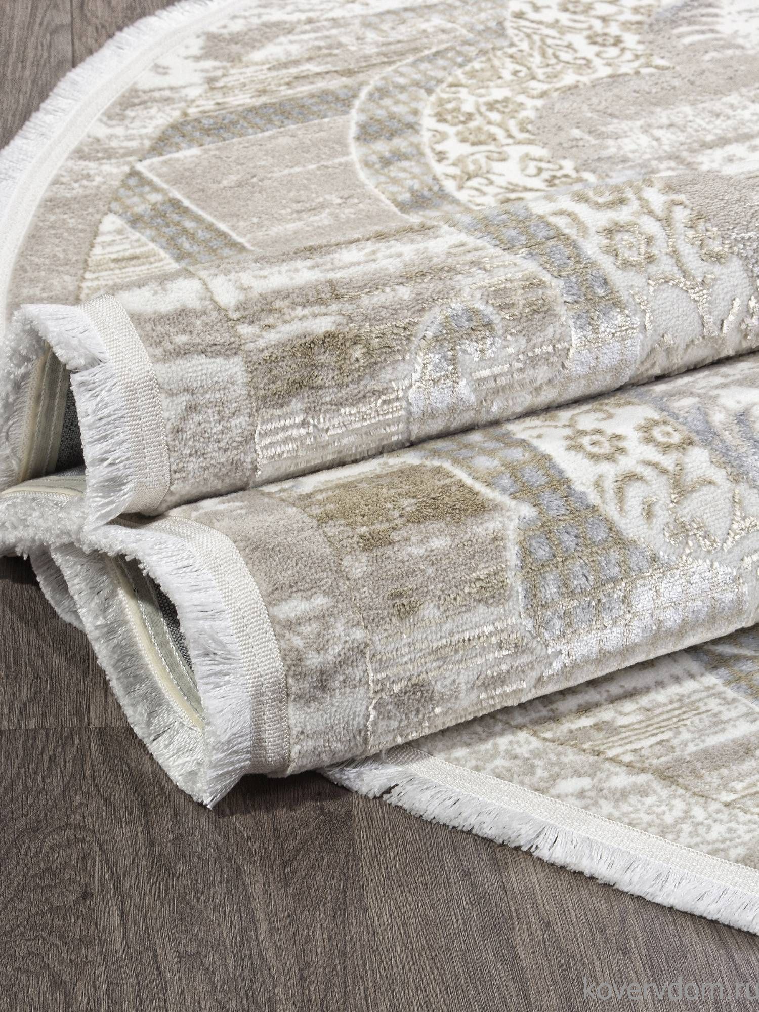 Ковер ALFANI Q018A BEIGE FDY / CREAM SHRINK Овал