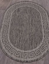 Ковер циновка VEGAS S002 DARK GRAY Овал