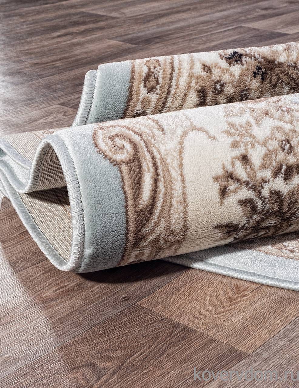 Ковер VALENCIA DELUXE-A 4015 L.BLUE-BROWN Овал