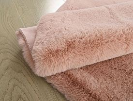 Ковер длинношерстный из искусственного меха RABBIT PREMIUM MS1000 PINK Круг