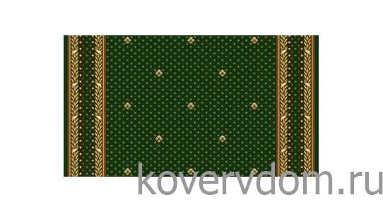 Полушерстяная сшивная ковровая дорожка LIDER green