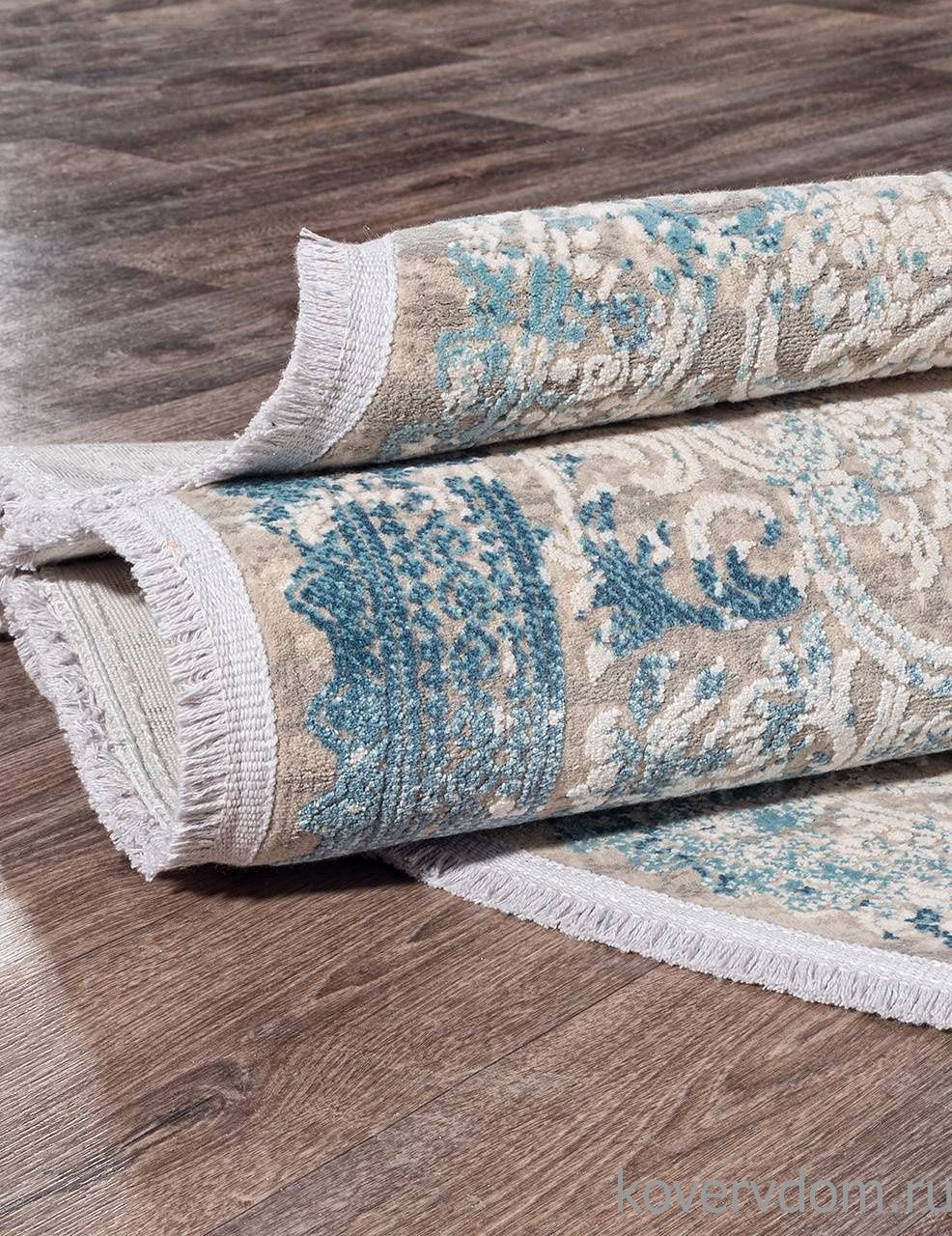 Ковер BIBLOS 9304 BEIGE / BLUE Овал