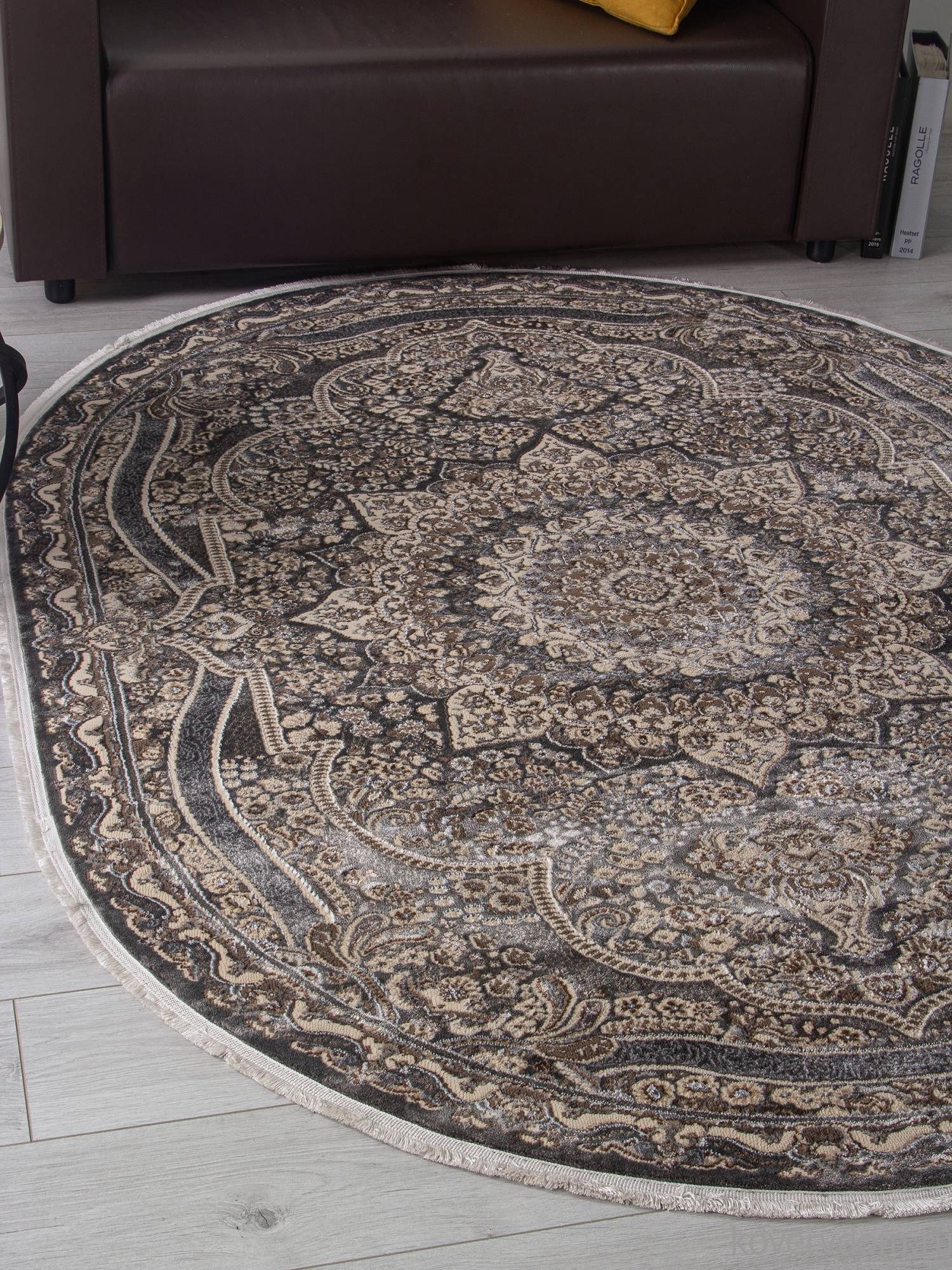 Ковер DOLCE D415 DARK GRAY Овал