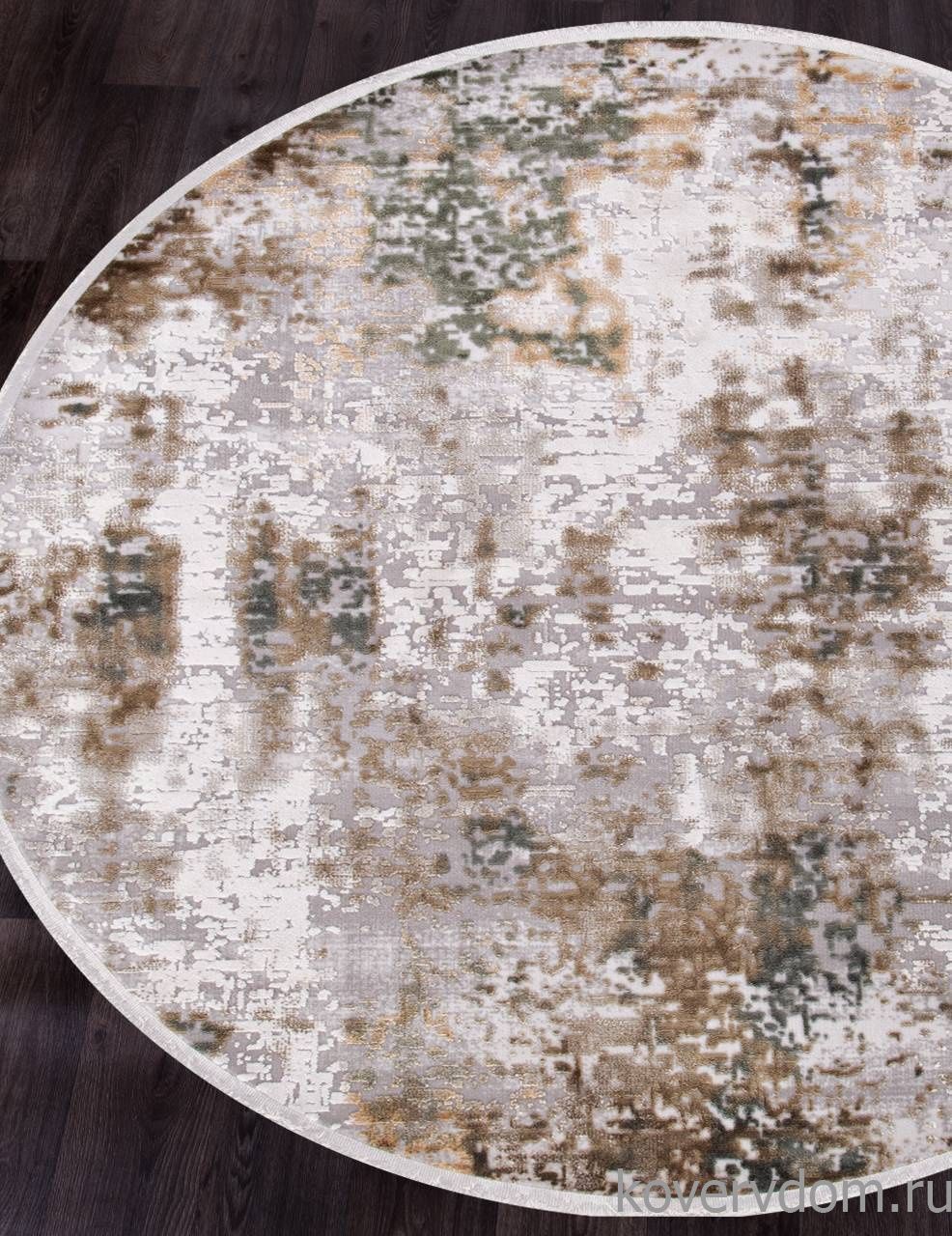 Ковер ALLURES 12104 CREAM / GREEN Круг